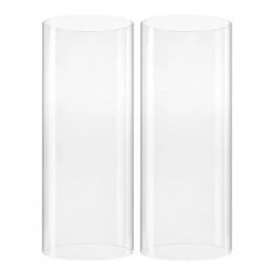 Vase Market Glass Candle Holder Set Of 3 H-3.25", 4.5", 6.25" With 10" X 4" Chimney Tubes, Pack Of 8 Sets (48 Pcs) -vasemark Shop gch04010 2p 1000 2