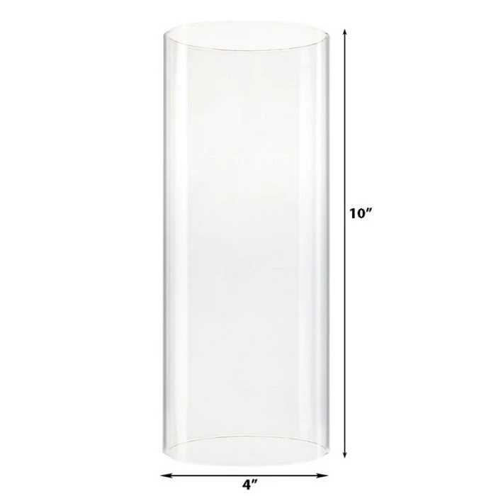 Vase Market Hurricanes Candle Shade H-10" D-4" Chimney Tubes Cover (Multiple Packing) 2 Vase Market Hurricanes Candle Shade H-10" D-4" Chimney Tubes Cover (Multiple Packing) - Image 2