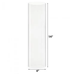 Vase Market Glass Candle Holder H-3.75" With Candle Chimney Sleeves, Pack Of 12 Sets (24 Pcs) -vasemark Shop gch04014 dim 1000