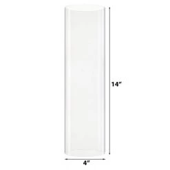 Vase Market Glass Candle Holder Set Of 3 H-3.75", 4.5", 5.5" With 14" X 4" Chimney Tubes, Pack Of 12 Sets (72 Pcs) -vasemark Shop gch04014 dim 800x800 1