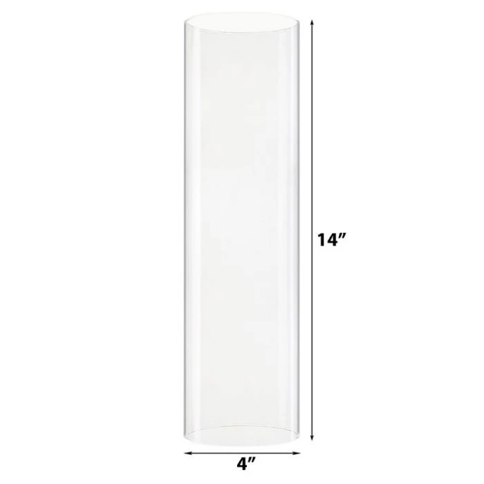 Vase Market Hurricanes Candle Shade H-14" D-4" Chimney Tubes Cover (Multiple Packing) 2 Vase Market Hurricanes Candle Shade H-14" D-4" Chimney Tubes Cover (Multiple Packing) - Image 2