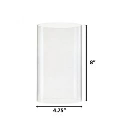 Vase Market Wood Rectangle Candle Holder Set With Glass Chimney Candle Shade Tubes (L:24" W:6" H:8.25") -vasemark Shop gch05008 dim 2000