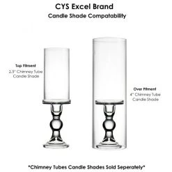 Vase Market Glass Candle Holder H-4.5" D-3.25" Bubble Pillar Taper Candlestick (Multiple Packing) -vasemark Shop gch201 set shades 1 1 1