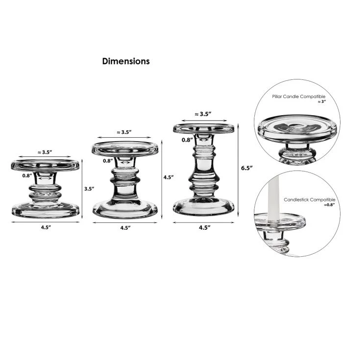 Vase Market Glass Candle Holder Set Of 3 H-3.25", 4.5", 6.25" With 10" X 4" Gold Flecked Chimney Tubes, Pack Of 4 Sets (24 Pcs) 3 Vase Market Glass Candle Holder Set Of 3 H-3.25", 4.5", 6.25" With 10" X 4" Gold Flecked Chimney Tubes, Pack Of 4 Sets (24 Pcs) - Image 3