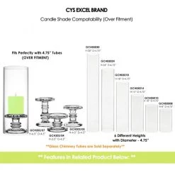 Vase Market Glass Candle Holder H-4.5" For Candlestick, Pillar & Taper Candles (Multiple Packing) -vasemark Shop gch203 to over 1