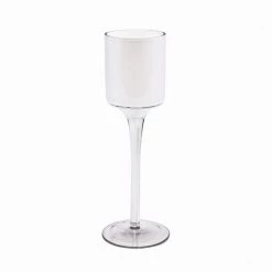 Vase Market Stemmed Candle Holders White H-7.5" D-2" (Multiple Packing) -vasemark Shop gch331wt 01