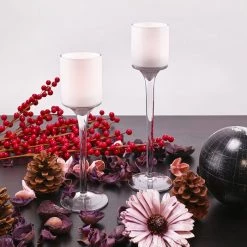 Vase Market Stemmed Candle Holders White H-7.5" D-2" (Multiple Packing) -vasemark Shop gch331wt 06