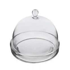 Vase Market Glass Cloche Dome Bell Jar Terrarium W/ Tray, H-8.5", D-10" (Multiple Packing) -vasemark Shop gcl109 details 01