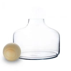Vase Market Glass Terrarium Vase W/ Wood Stopper. H-12" Body D-10.5" (Multiple Packing) -vasemark Shop gcu206 2 1 .1000