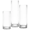 Vase Market Glass Cylinder Vases Set Of 3, H-9", 12", 14" D-4", Pack Of 12 Sets (36 Pcs)