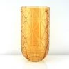 Vase Market Geometric Amber 10.5" Cylinder Glass Vase, Pack Of 2