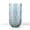 Vase Market Geometric Smoke 10.5" Cylinder Glass Vase
