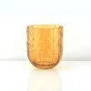 Vase Market Geometric Amber 6.5" Cylinder Glass Vase, Pack Of 2 Pcs