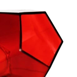 Vase Market Geometric H-6" Red Glass Vase Candle Holder (Multiple Packing) -vasemark Shop geometric glass vases red ggv101 06r 2