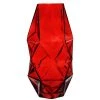 Vase Market Geometric Red H-10" Glass Vase Candle Holder, Pack Of 6 Pcs