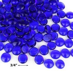 Vase Market 18 Lbs Vase Filler Glass Flat 0.6" Aquarium Gemstones Cobalt Blue, Available In 28 Lbs -vasemark Shop ggm001b size 1