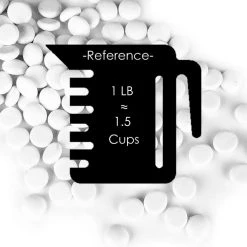 Vase Market 18 Lbs Vase Filler Glass Flat 0.6" Aquarium Gemstones White, Available In 28 Lbs -vasemark Shop ggm001wt cup 1 1