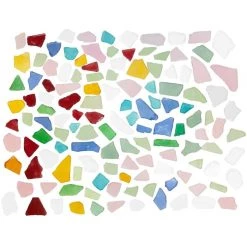 Vase Market 16 Lbs Sea Glass Assorted Mix Rainbow Colors Crushed Glass Vase Filler, Also Available In 32 Lbs -vasemark Shop ggm007 p y dg lg lb b 3