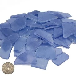 Vase Market 20 Lbs Sea Glass Flat Vase Filler Frosted Blue 0.25" - 2.8" (Multiple Packing) -vasemark Shop ggm007b 2022 coin