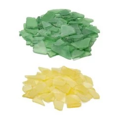 Vase Market 20 Lbs Sea Glass Flat Vase Filler Frosted Dark Green Yellow Mix 0.25" - 2.8" (Multiple Packing) -vasemark Shop ggm007dgly 2