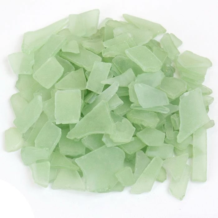 Vase Market 20 Lbs Sea Glass Flat Vase Filler Frosted Light Green 0.25" - 2.8" (Multiple Packing) 3 Vase Market 20 Lbs Sea Glass Flat Vase Filler Frosted Light Green 0.25" - 2.8" (Multiple Packing) - Image 3