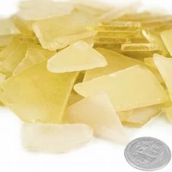 Vase Market 20 Lbs Sea Glass Flat Vase Filler Frosted Yellow 0.25" - 2.8" (Multiple Packing) -vasemark Shop ggm007ly coin