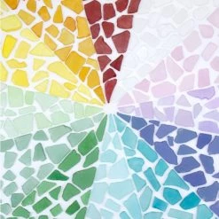 Vase Market 24 Lbs Sea Glass Assorted Mix Rainbow Colors Crushed Glass Vase Filler, Also Available In 36 Lbs