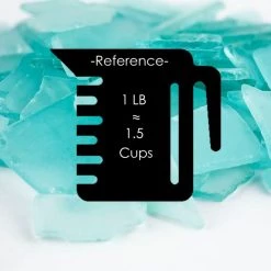 Vase Market 20 Lbs Sea Glass Flat Vase Filler Frosted Teal Green 0.25" - 2.8" (Multiple Packing) -vasemark Shop ggm007mg cup