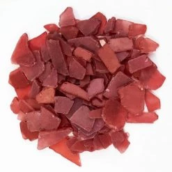 Vase Market 20 Lbs Sea Glass Flat Vase Filler Frosted Red 0.25" - 2.8" -vasemark Shop ggm007r main 2000