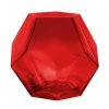 Vase Market Geometric H-6" Red Glass Vase Candle Holder (Multiple Packing)