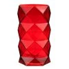 Vase Market Geometric Red H-7.5" Glass Vase Candle Holder (Multiple Packing)