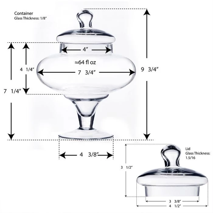 Vase Market Glass Apothecary Candy Buffet Jar Set Of 3. H-10",14.75",22" 3 Vase Market Glass Apothecary Candy Buffet Jar Set Of 3. H-10",14.75",22" - Image 3
