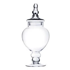 Vase Market Glass Apothecary Jar Set Of 3. H-16.5", 14.75", 10" -vasemark Shop glass apothecary candy buffet jars gaj115.1.800 3