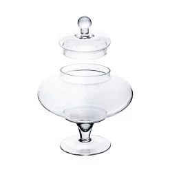 Vase Market Glass Apothecary Set Of 2. H-10", 13.5" Candy Buffet Canister -vasemark Shop glass apothecary jars gaj108 13.3.800 3