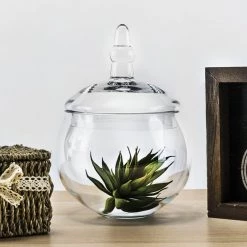 Vase Market Glass Apothecary Jar Set Of 3. H-10", 9.5" Candy Buffet Canister -vasemark Shop glass apothecary jars gaj134 lifestyle 01 1 1