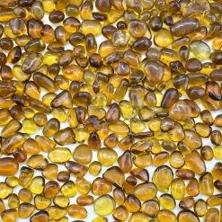 Vase Market 18 Lbs Aquarium Gravel Amber Tumbled Glass Gem Stones, Available In 28 Lbs -vasemark Shop glass aquarium gravel beads ggm008am 1