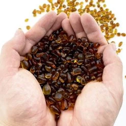 Vase Market 18 Lbs Aquarium Gravel Amber Tumbled Glass Gem Stones, Available In 28 Lbs -vasemark Shop glass aquarium gravel beads ggm008am 4