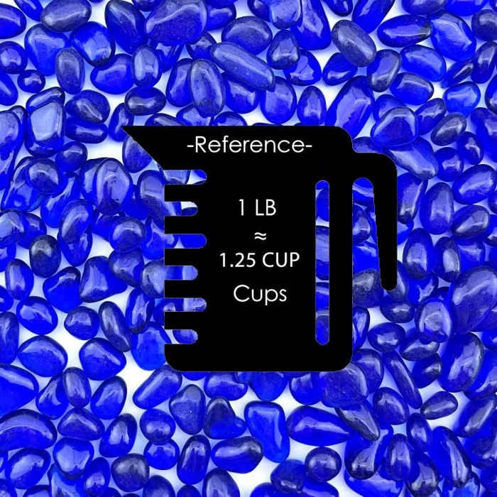 Vase Market 18 Lbs Aquarium Gravel Blue Tumbled Glass Gem Stones, Available In 28 Lbs 2 Vase Market 18 Lbs Aquarium Gravel Blue Tumbled Glass Gem Stones, Available In 28 Lbs - Image 2