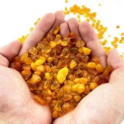 Vase Market 18 Lbs Aquarium Gravel Orange Tumbled Glass Gem Stones, Available In 28 Lbs -vasemark Shop glass aquarium gravel beads ggm008or 4