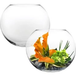 Vase Market Glass Bubble Fish Bowl H-4.5" Body D-6" Terrarium Bowl (Multiple Packing)