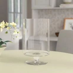 Vase Market Glass Candle Holders H-13.5" Open-8" Pedestal Stem (Multiple Packing) -vasemark Shop glass candle holder gfc108
