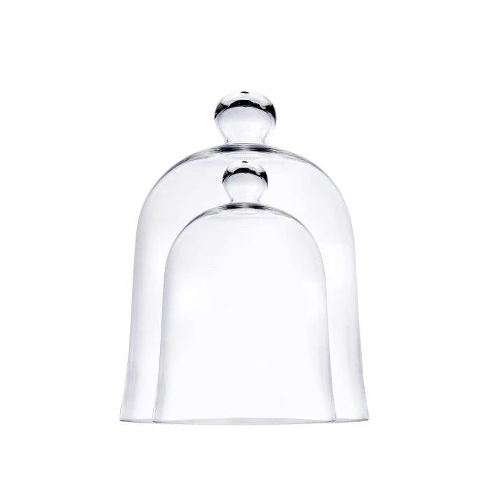 Vase Market Glass Cloche Bell Jar Dome, Set Of 2. H-16" & H-12" 2 Vase Market Glass Cloche Bell Jar Dome, Set Of 2. H-16" & H-12" - Image 2
