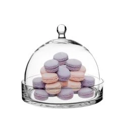 Vase Market Glass Cloche Bell H-7.5", D-8" Terrarium Dome W/ Tray (Multiple Packing)