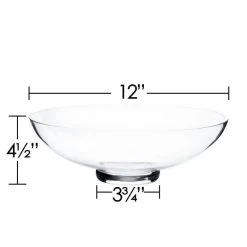 Vase Market Glass Footed Fruit Bowl. H-4.5" D-12" Pedestal Compote Vase -vasemark Shop glass fruit bowl footed gcp106 1