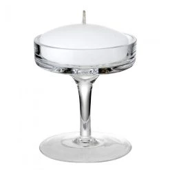 Vase Market Glass Candles Holder H-4" D-3.5" Pedestal Stem, Pack Of 17 Pcs -vasemark Shop glass pillar candle holder gch336 03 1000