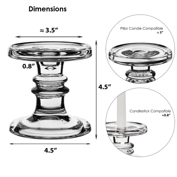 Vase Market Glass Pillar Candle Holder H-4.5" With 10" X 4" Gold Flecked Chimney Tubes, Pack Of 6 Sets & 12 Sets 3 Vase Market Glass Pillar Candle Holder H-4.5" With 10" X 4" Gold Flecked Chimney Tubes, Pack Of 6 Sets & 12 Sets - Image 3