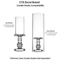 Vase Market Glass Candle Holder H-4.5" For Candlestick, Pillar & Taper Candles (Multiple Packing) -vasemark Shop glass pillar candle holders gch203 shades 1