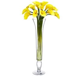 Vase Market Glass Trumpet Vases H-20" D-4.5" Wedding Centerpiece (Multiple Packing)