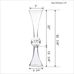 vasemark Shop -vasemark Shop glass trumpet vases centerpieces gtr162.dim .800