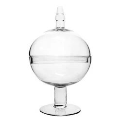 Vase Market Glass Apothecary Jars Large Set Of 3, H-16", 12.5", 10" Candy Buffet Canister -vasemark Shop glass apothecary jar candy buffet container gaj136 16